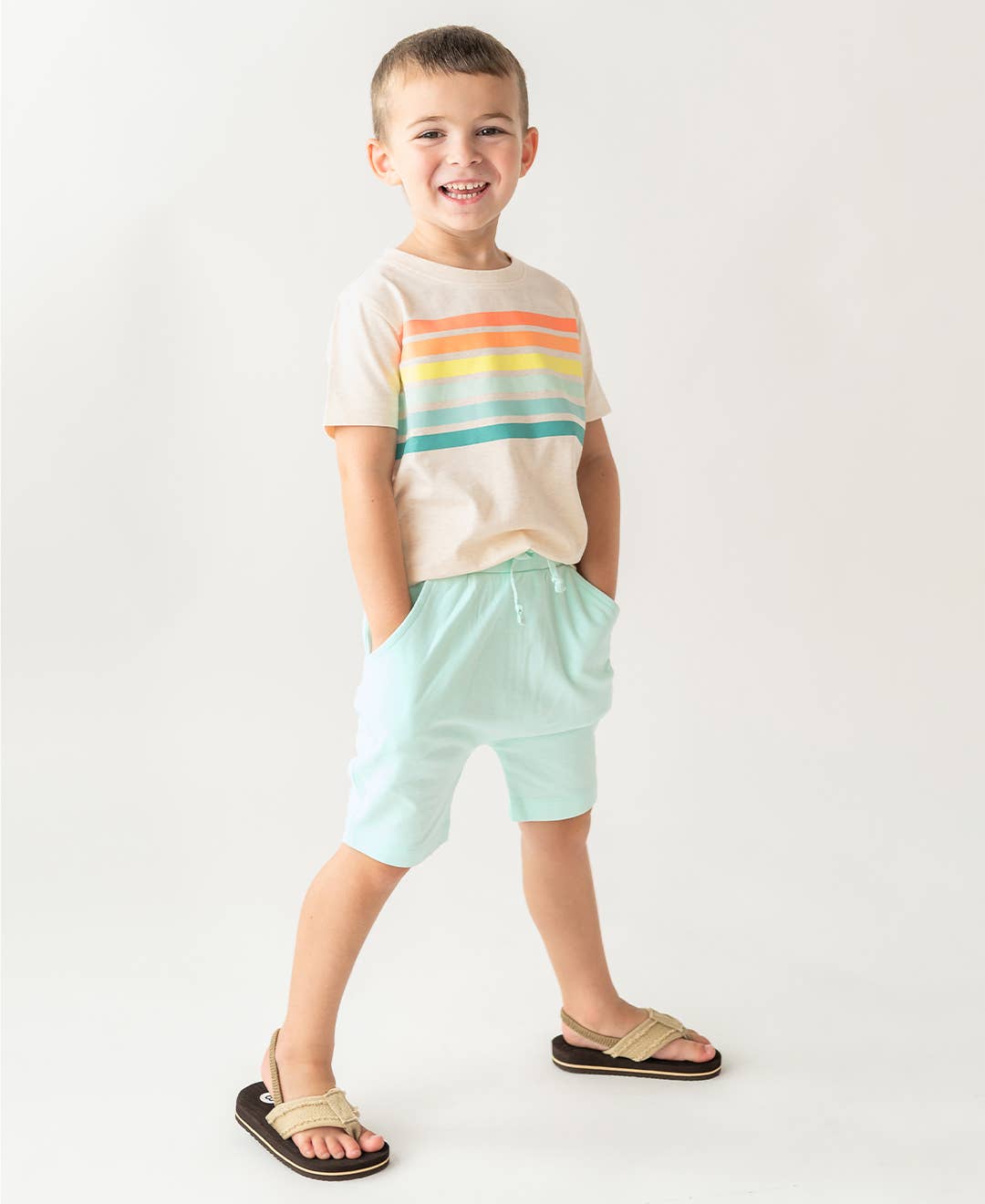 Boys Light Aqua Jogger Shorts