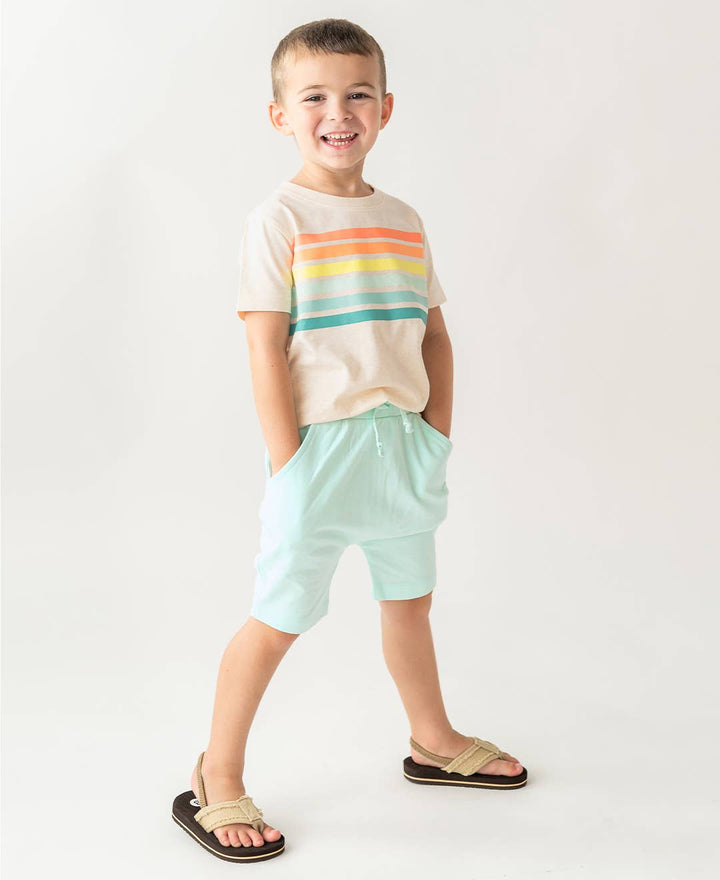Boys Light Aqua Jogger Shorts